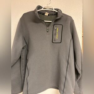 Under Armour Gray Quarter-Zip Sweatshirt Lined Sz large